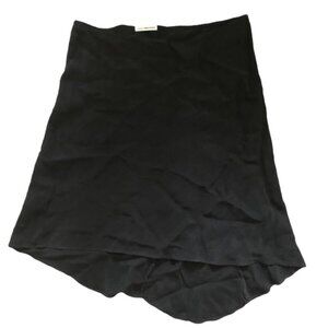 Standard James Perse Black Aysmmetrical Midi Skirt